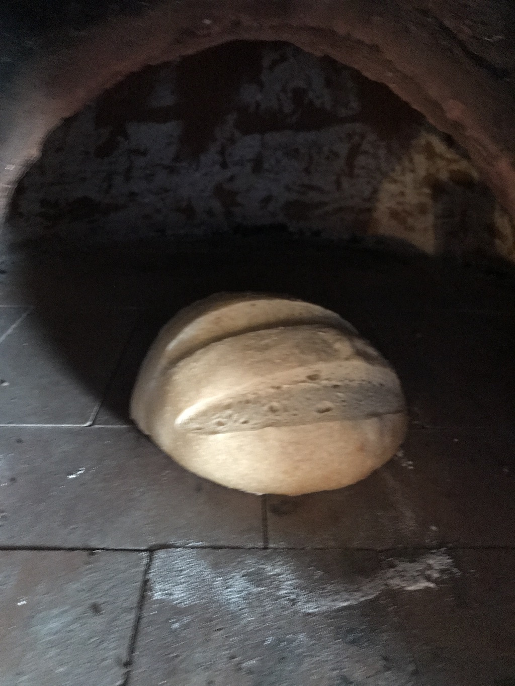 bread in oven