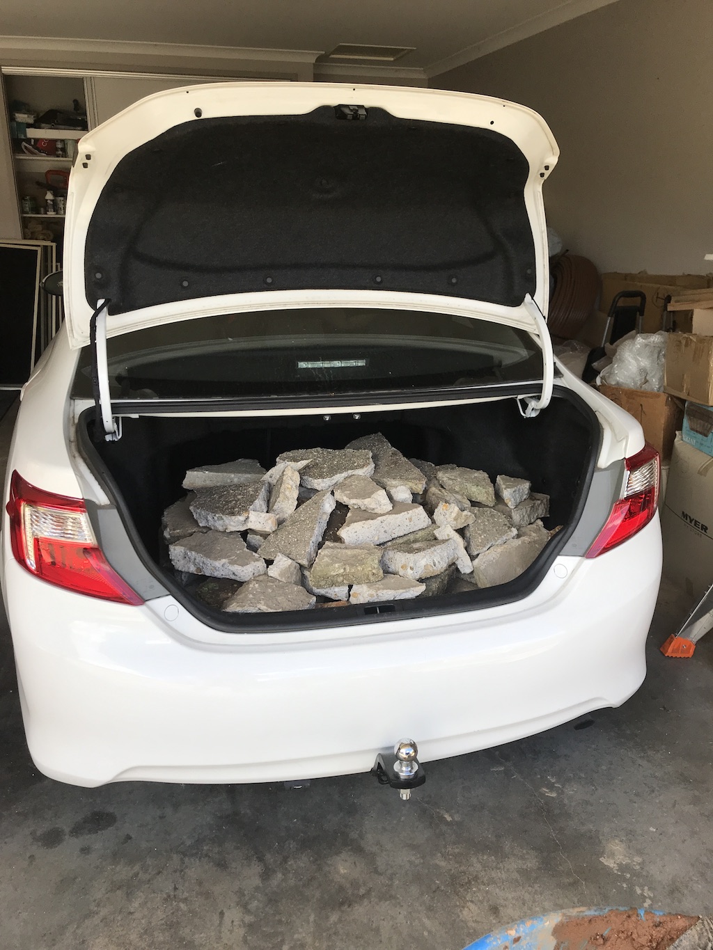 car load of concrete