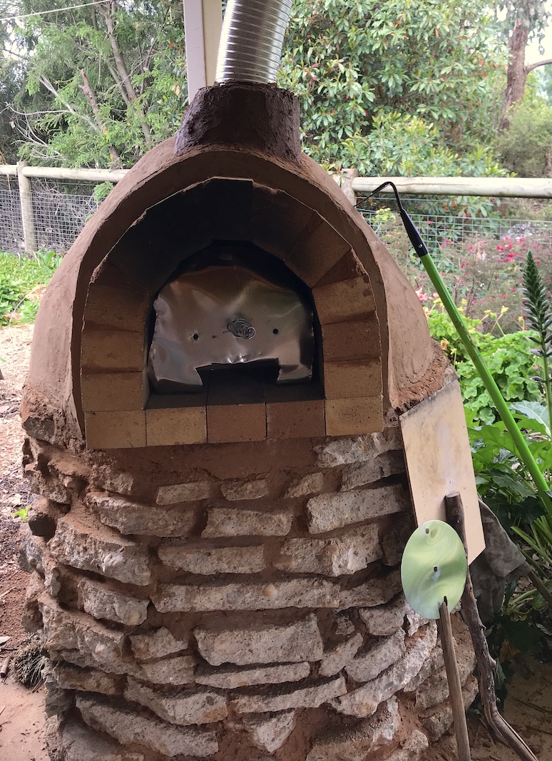 Completed cob oven