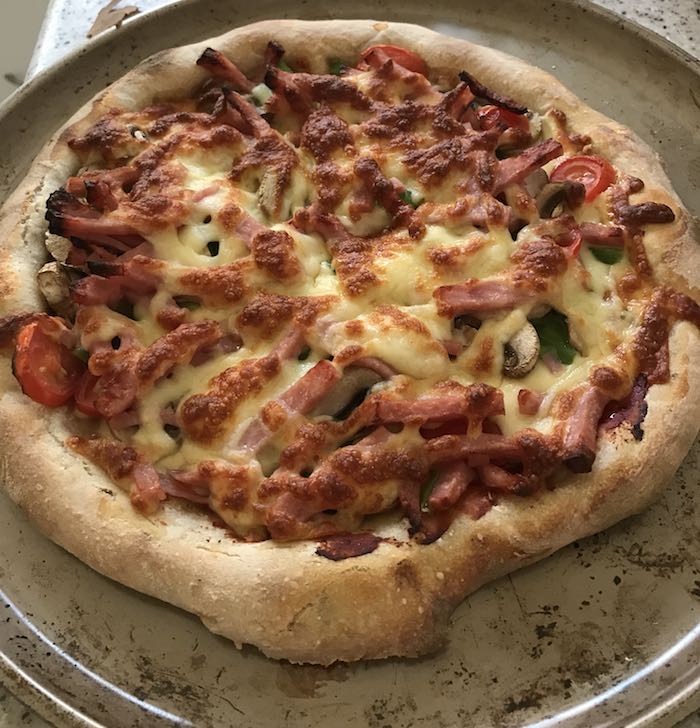 A whole pizza